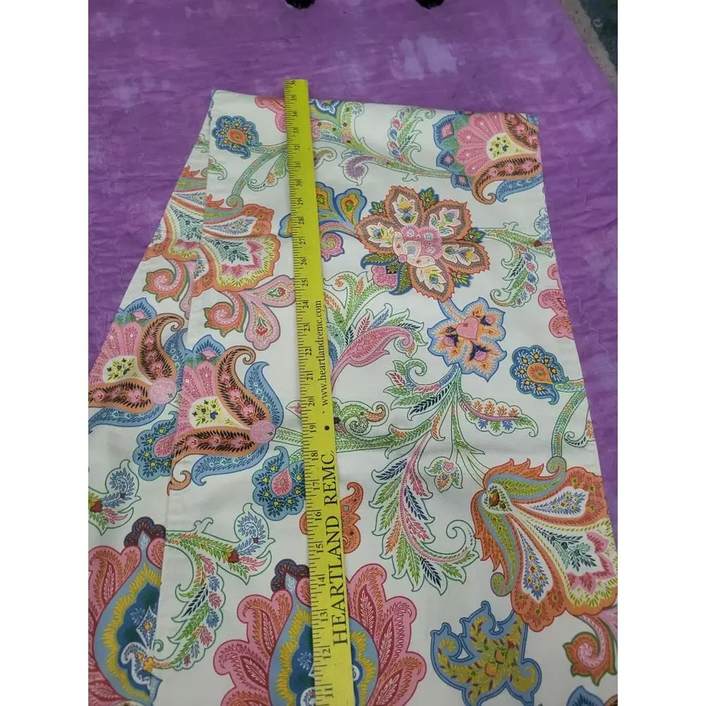 Tommy Hilfiger 15”x67” Pastel Paisley Table Runner 100% Cotton Spring Decor EUC